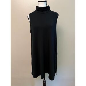 Garnet Hill mock neck sleeveless dress. Size M.